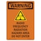 Signmission Safety Sign, OSHA WARNING, 10" Height, Rigid Plastic, Radio Frequency Radiation, Portrait OS-WS-P-710-V-13487 - alternate 1
